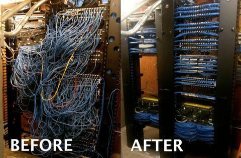 Before after of cabling